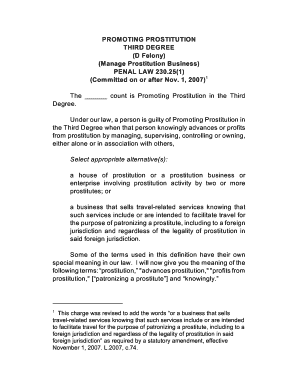 Promoting Prostitution in the Third Degree