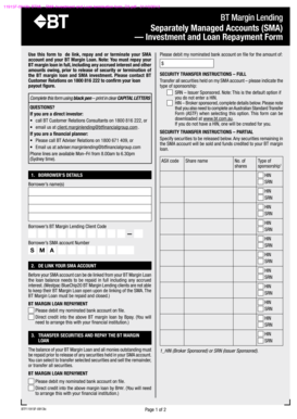 SMA Investment and Loan Termination Form
