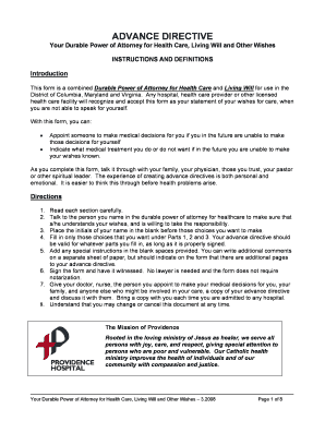 Advance Directive for Healthcare