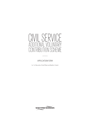 Civil Service Additional Voluntary Contribution Application Form