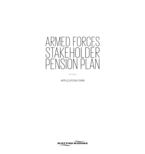 UK Armed Forces Pension Plan Application Form