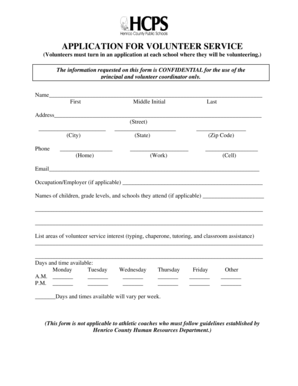 Volunteer Service Application