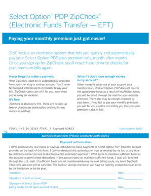 Select Option PDP ZipCheck Authorization Form