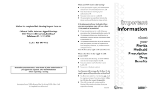 Florida Medicaid Fair Hearing Request Form