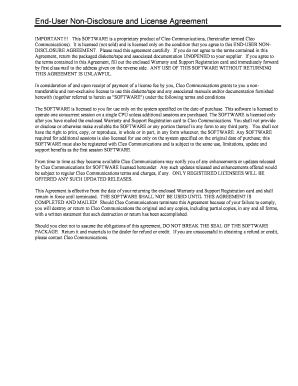 End-User Non-Disclosure and License Agreement