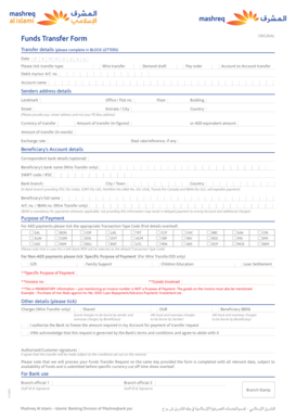 Funds Transfer Form