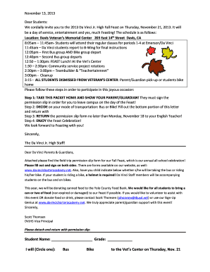 Winter Feast Info amp Permission Slip Packet - Da Vinci Charter bb