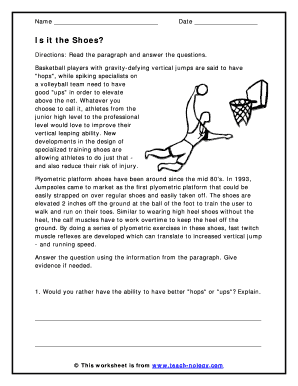 Is it the Shoes?. English Language Arts