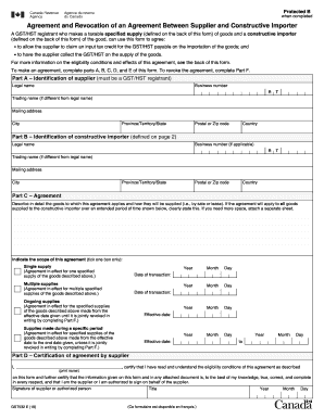 Fillable Online A GST/HST registrant who makes a taxable specified ...