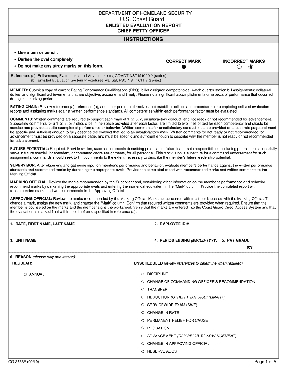 Coast Guard (Cg) Official Forms (Internet Releasable Only)
