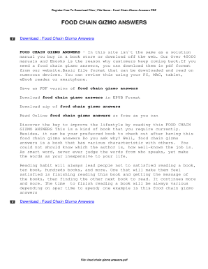 Fillable Online Register Free To Download Files File Name Food Chain Gizmo Answers Pdf Fax Email Print Pdffiller