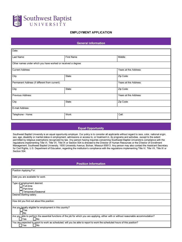 Printable Job Application - Showcall Event Services Preview on Page 1