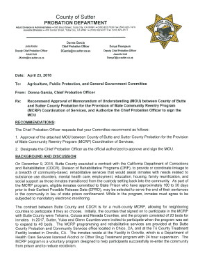 SUTTER COUNTY PROBATION DEPARTMENT