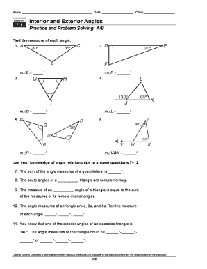 7 1 Interior And Exterior Angles Worksheet Answer Key - Fill and Sign  Printable Template Online