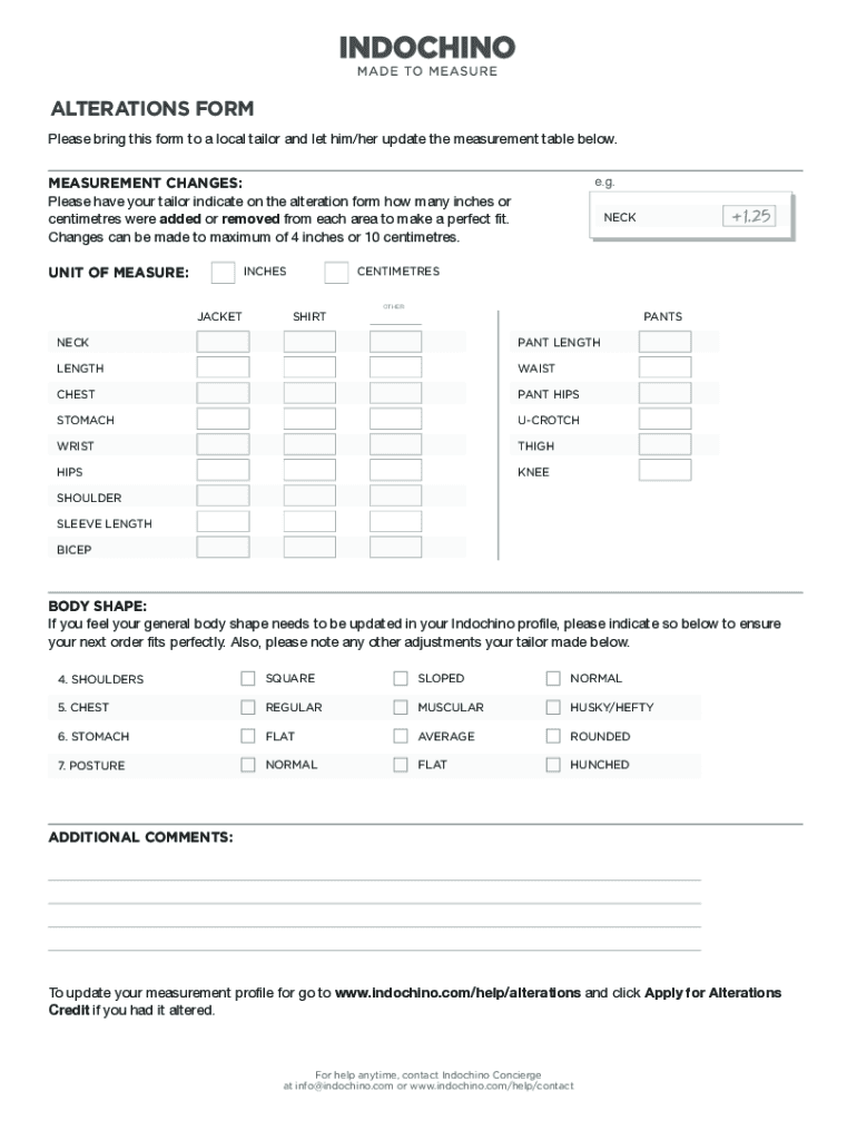 alterations form Preview on Page 1