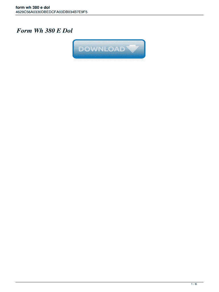 Fillable Online Form Wh 380 E Dol. Form Wh 380 E Dol Fax Email Print