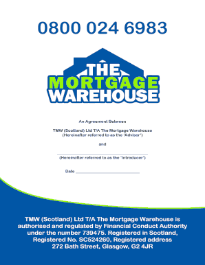 Fillable Online Tmw Scotland Ltd T A The Mortgage Warehouse Fax Email Print Pdffiller