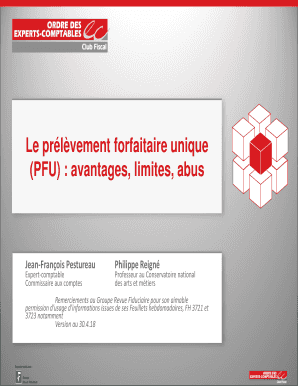 Remplissable En Ligne PFU - Ordre des Experts-Comptables Rhone Alpes ...