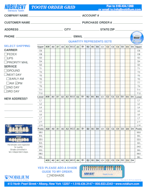 TOOTH ORDER GRID - nobilium.com