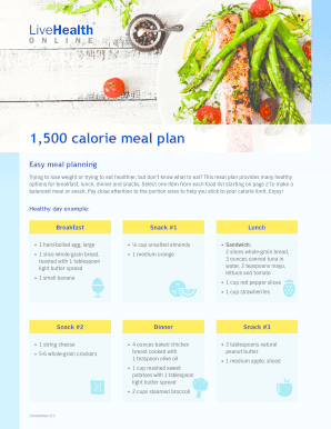 livehealth online meal plan