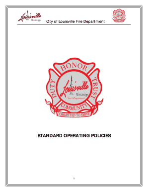 STANDARD OPERATING POLICIES - cityoflouisvillems.com