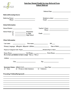 First 5 to Ventura County Behavioral Health (VCBH) Referral Form