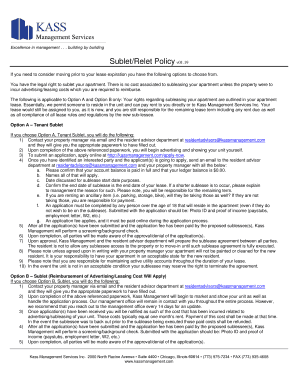 Fillable Online What is the Difference Between Subleasing and Reletting ... Fax Email Print ...