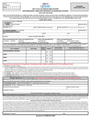 DEPENDENT ENROLLMENT FORM 2017-18 UC LOS ANGELES MBA ...