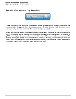 Vehicle Maintenance Log Template. Vehicle Maintenance Log Template