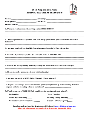 the 2019 BUILD SD PAC Board Application - Building Industry ...