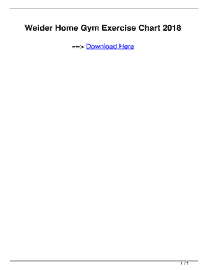Fillable Online Weider Home Gym - 473332458