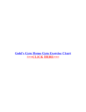 Fillable Online Gold's Gym Home Gym Exercise Chart Fax Email Print ...