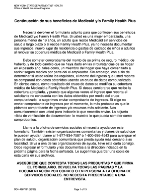 Continuacin de sus beneficios de Medicaid y/o Family Health Plus