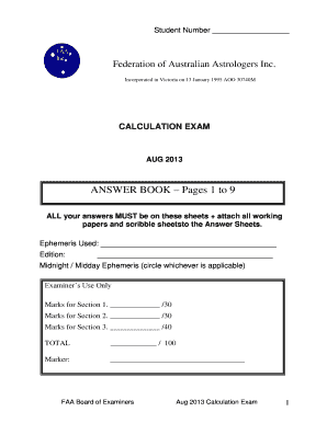 ANSWER BOOK Pages 1 to 9 - faainc.org.au