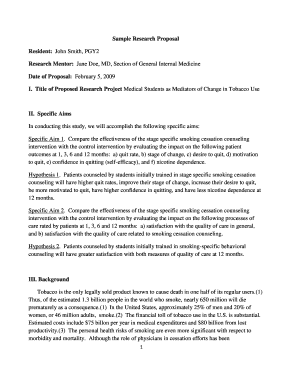 medical research proposal template