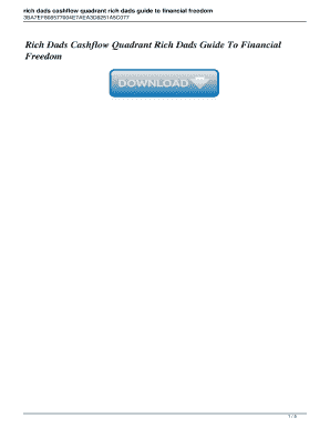 Fillable Online Cashflow Quadrant: Rich Dad's Guide to Financial ...