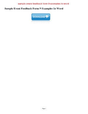 event feedback form pdf