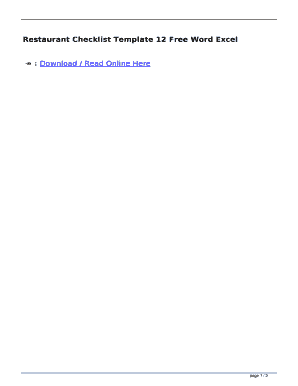 Restaurant Checklist Template 12 Free Word Excel Aclifzd Ebook - web1-sfo2.swaydshoes.com. Restaurant Checklist Template 12 Free Word Excel Aclifzd