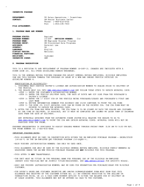 GM Employee Voucher Program