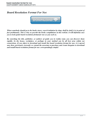 Board resolution for noc for name