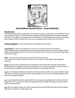 Bad auditions by bad actors