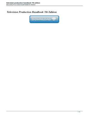 Television Production Handbook 7th Edition. Television Production Handbook 7th Edition