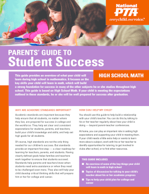 Fillable Online Parents' Guide to Student Success - Grade 6 - Sterling