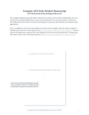 fillable online example apa style masked manuscript fax apa manuscript example