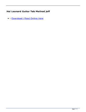 hal leonard guitar tab method jeff