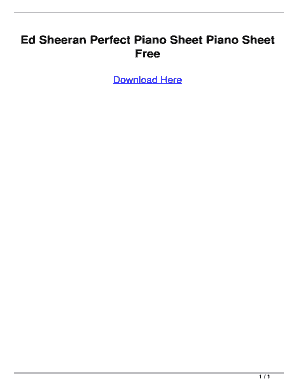 Ed Sheeran Perfect Piano Sheet Piano Sheet Free. Ed Sheeran Perfect Piano Sheet Piano Sheet Free