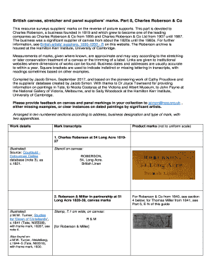 British canvas, stretcher and panel suppliers' marks. Part 8, Charles ...