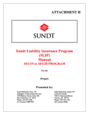 Sundt Liability Insurance Program