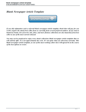 blank newspaper article template