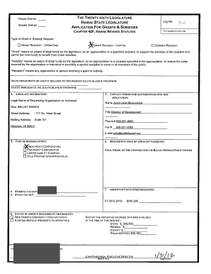 Applicant: Ballet Hawaii